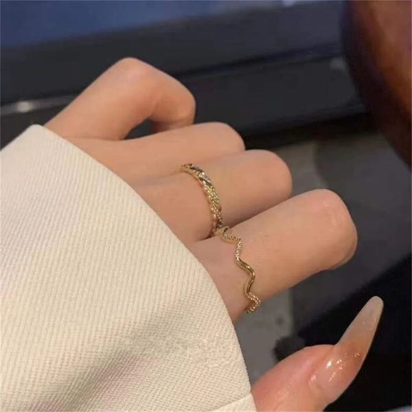 Y2K Geometry Rings Set