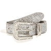 Y2K Rhinestone Leather Belt