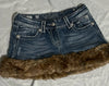 Y2K Raw Edge Skirt