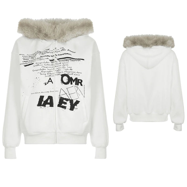 Y2K Casual Chic Fur Jacket