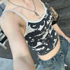 Y2K Gothic Print Croptop