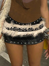 Y2K Faux Fur Belt